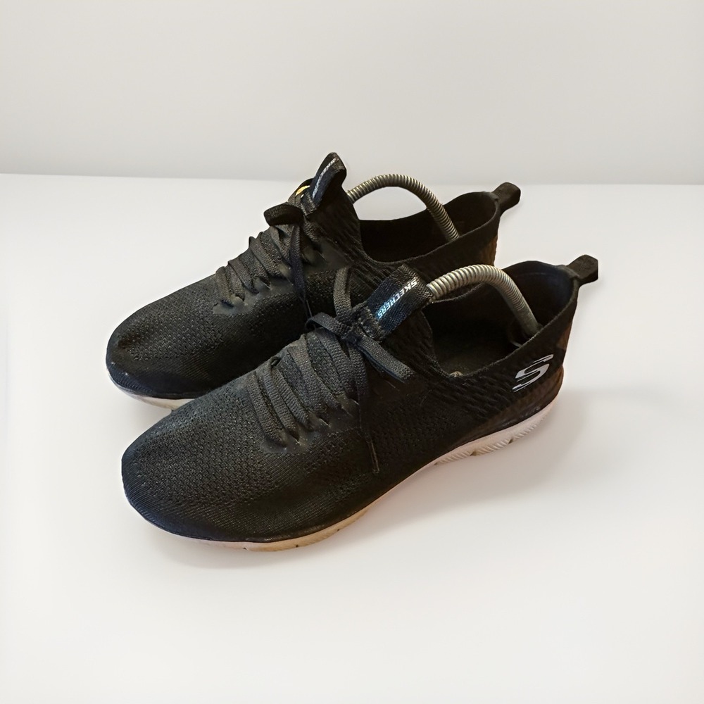 Skechers Shoes Womens 11 Dual Lite Flex Appeal Low Sneakers 12885W Black